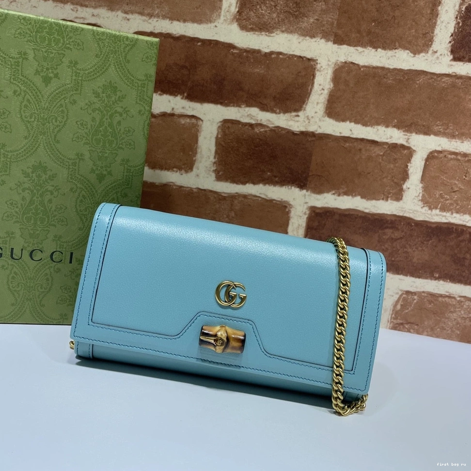 Firstbag ru bamboo with chain Diana wallet Gucci 0716